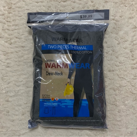 ✨ WARMWEAR Men’s 100% Cotton Thermal Underwear Long Johns Set - Size XXL - Picture 2 of 12